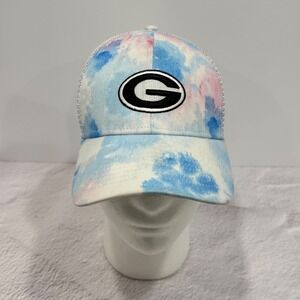 47 Brand Georgia Bulldogs Women's Tie Dye Trucker Hat Blue Pink Snapback UGA